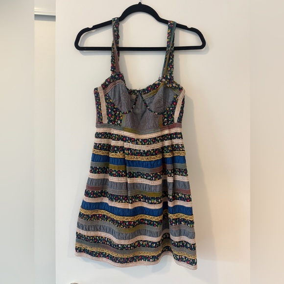 Free People Dresses & Skirts - Free People Multicolor Striped Floral Mini Dress